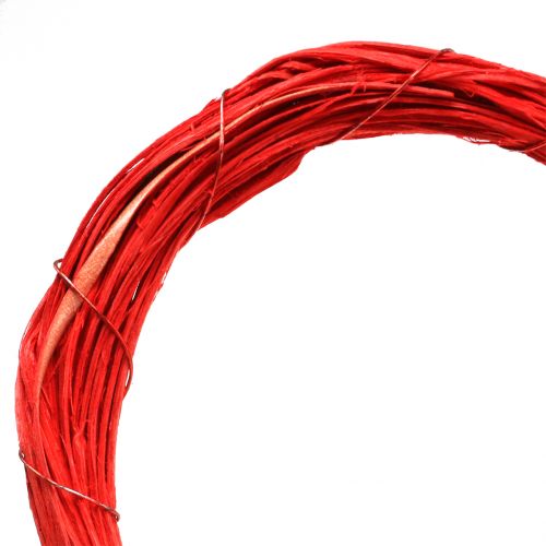 Floristik24 Bast hjerte å henge rødt 20cm 6stk