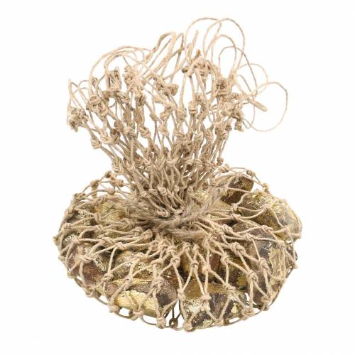 Floristik24 Trehjerter naturlig, gyldent, sølv mangotre 3,5-4,2 cm × 3,6-4,5 cm 18 stk.