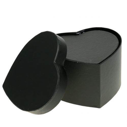 Floristik24 Blomsterkasse hjerte sort 18 / 20cm 2stk