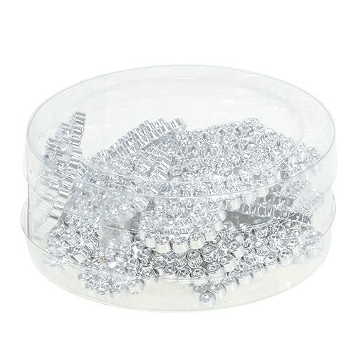 Floristik24 Hjerter sølv med klebepunkt 5,5 cm 12stk