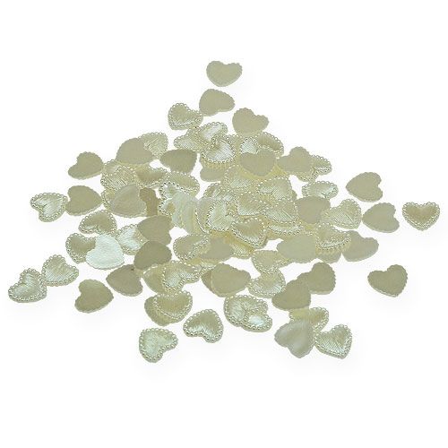 Floristik24 Spredt Mini Hearts Cream 1.3cm 300p