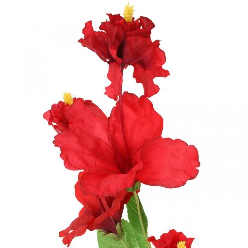 Floristik24 Kunstig blomst hibiskus gren rød deco gren hibiscus H107cm