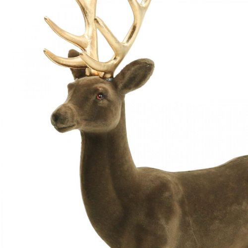 gjenstander Dekorativ hjort dekorativ figur dekorativ reinflokk brun H46cm