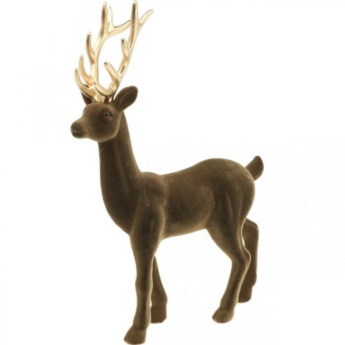 gjenstander Deco hjort dekorasjon figur deco reinsdyr flokket brun H37cm