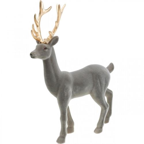 gjenstander Dekorativ hjort dekorativ figur dekorativ reinflokk grå H37cm