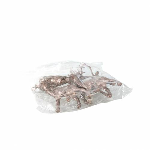 Floristik24 Dekorativ hjorteglitter kobber 14cm 4stk