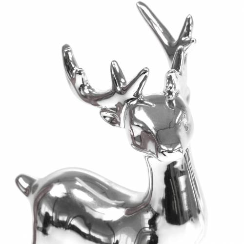 gjenstander Dekofigur hjort sølv H17cm 2stk