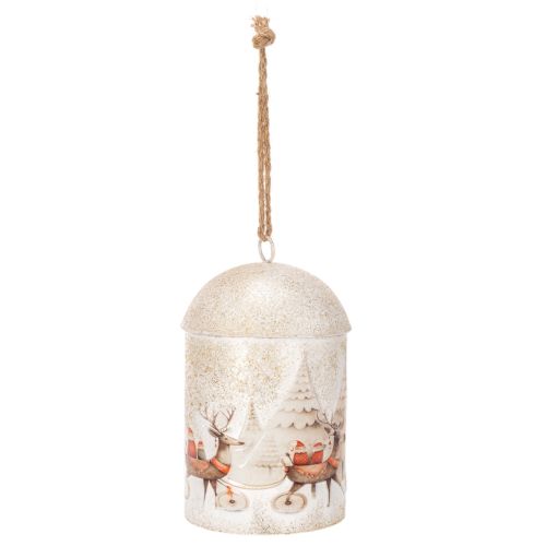 Klokke med julemotiv til oppheng, 26 cm