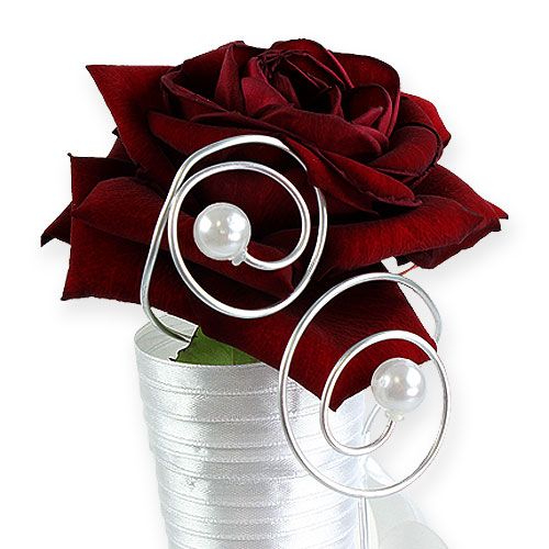 Floristik24 Satengveske hvit 40cm 3stk