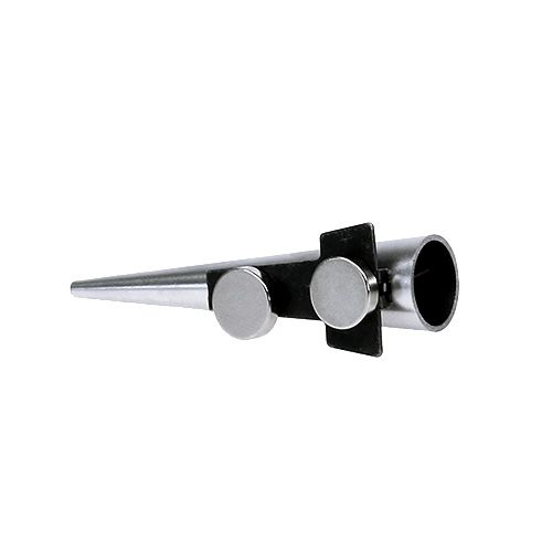 Floristik24 Bryllupsnål med magnet, skinnende sølv 7cm