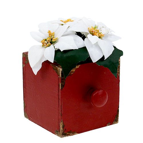 Floristik24 Treeske, rød skuff 9x9x9cm 1p