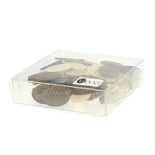 Floristik24 Treblad assortert 4cm natur 72 stk