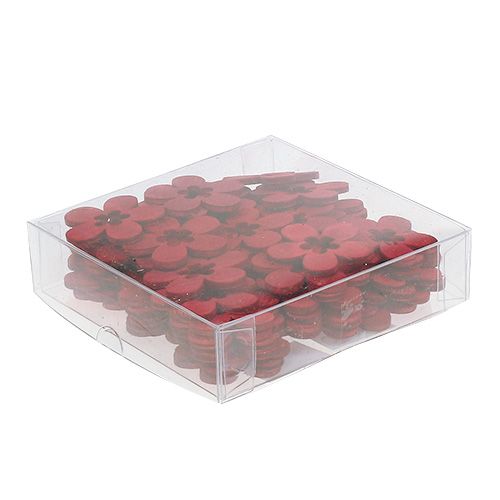 Floristik24 Treblomster rød 4cm 72 stk