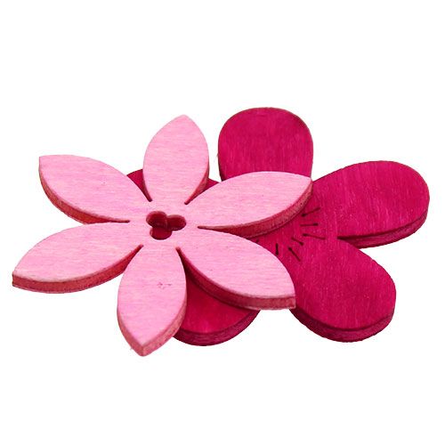 Floristik24 Treblomster 4cm rosa asst. 72 stk