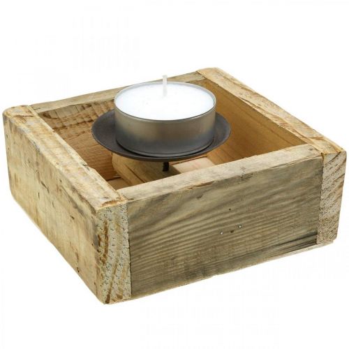 Floristik24 Lysestake borddekorasjon lysestake tredekorasjon 15×15cm