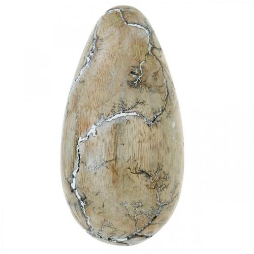 Påskeegg mangotre naturlig hvitvasket påskedekorasjon tre H16cm