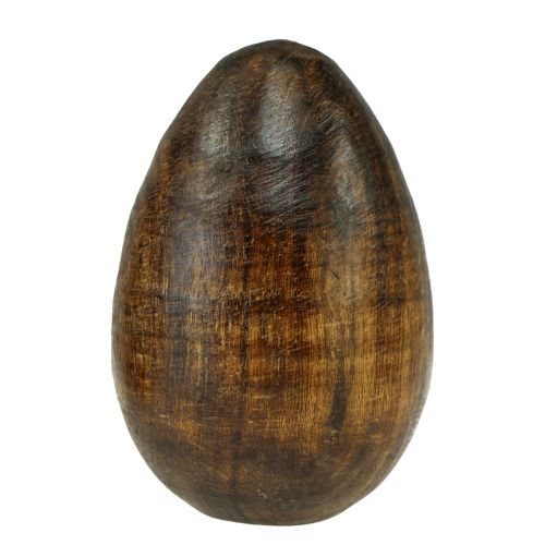 Treegg brunt mangotre Påskeegg av tre H8cm 3stk