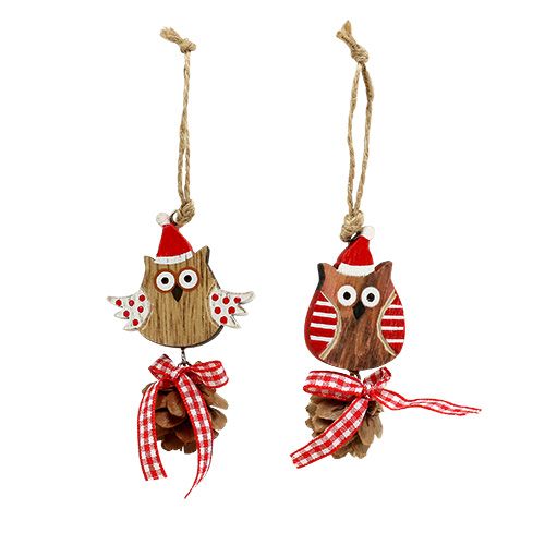 Floristik24 Trefigurugle med kjegler 8cm natur 10stk