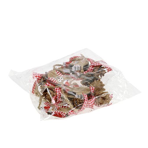 Floristik24 Trefigurugle med kjegler 8cm natur 10stk