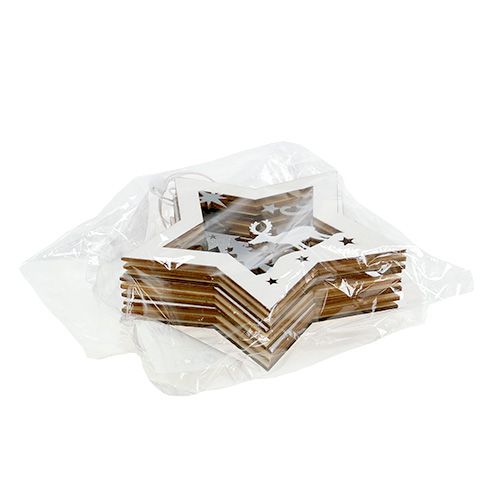 Floristik24 Trestjerne med motiv å henge 15cm 3stk