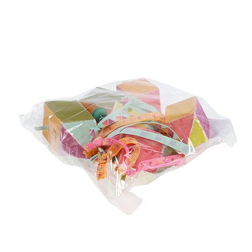 Trehenger fuglehus 7x3x3cm farget 6stk | Floristik24.no