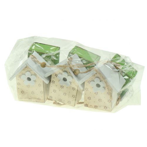 Floristik24 Deco fuglehus for oppheng 8cm 6stk