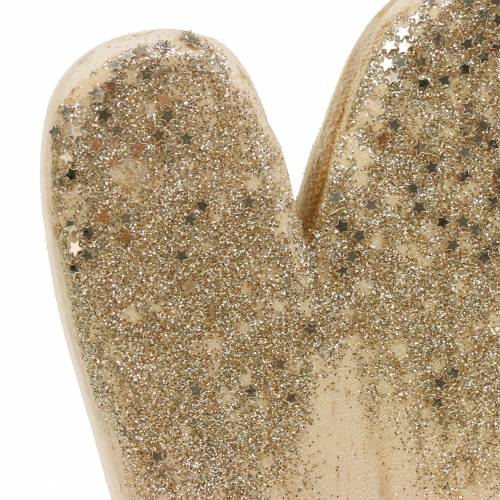 Floristik24 Dekorhjerte på stativtre med glitter H27cm