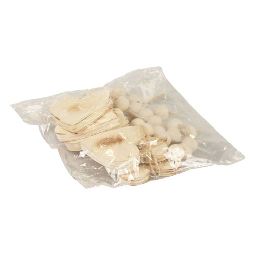 gjenstander Trehjerter dekorativ henger tre dekorative hjerter brent 8cm 6stk