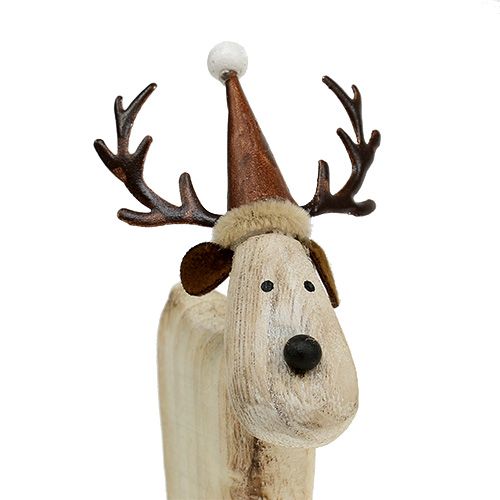 Floristik24 Hjorte av trehvit H16,5cm 2stk