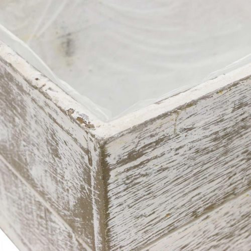 Floristik24 Plantekasse tre vintage krem, brun 32×16/28×13cm sett med 2