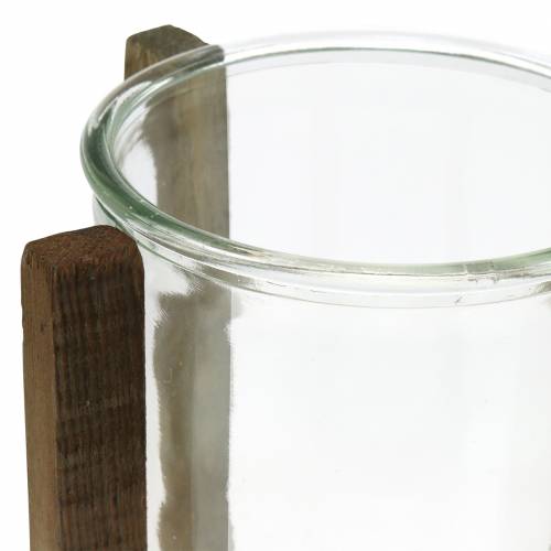 Floristik24 Lysestake med glass Ø15cm H18cm