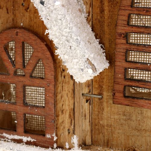 Floristik24 Trekirke med LED -belysning varm hvit 5L 16cm x 27cm