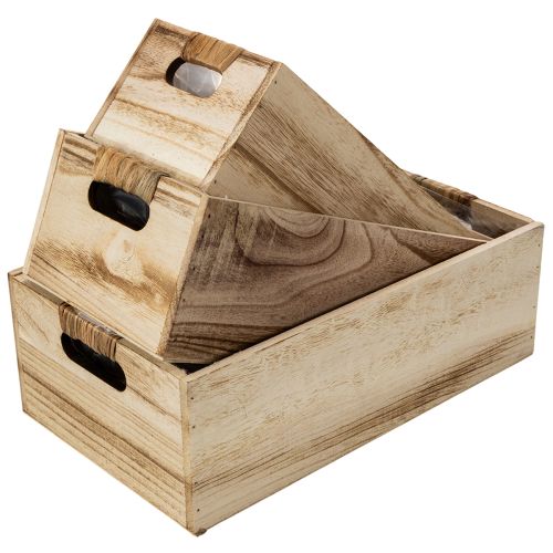 Treboks med tavle for merking, sett med 3, 36 cm | Floristik24.no