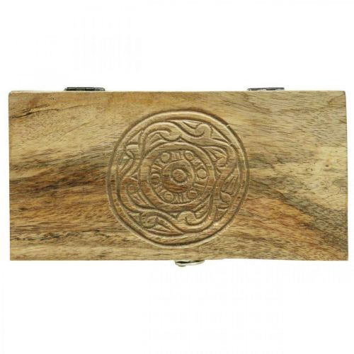 Floristik24 Treboks med lokk smykkeskrin treboks 21,5×11×8,5cm