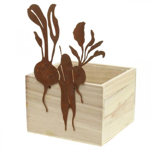 gjenstander Plantekassetre med rustdekor grønnsakscachepotte 17×17×12cm