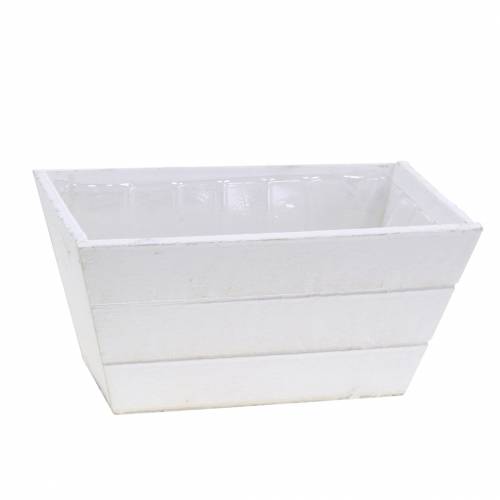 Floristik24 Planter trekasse hvit 20x12cm H10cm
