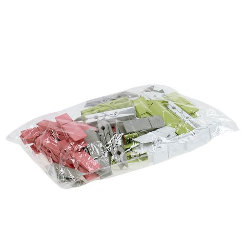 Floristik24 Treklips fargerike 7,2cm 48 stk