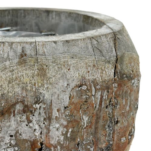 Floristik24 Trekrukke til planting Hvitvasket Ø14cm