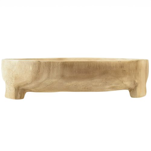 Floristik24 Dekorativ treskål med føtter treskål Paulownia Ø36cm