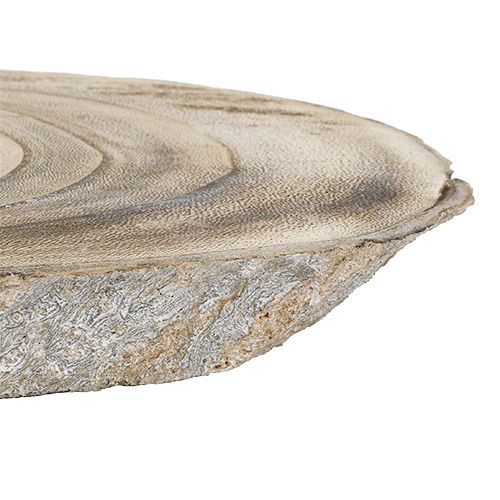 Floristik24 Oval treskive 30cm - 40cm brent