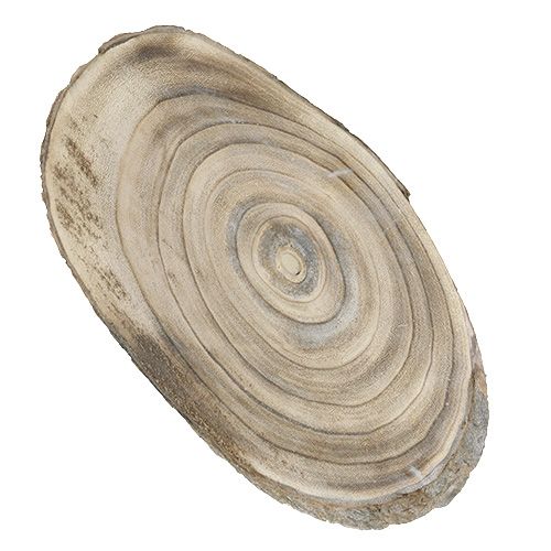 Floristik24 Oval treskive 30cm - 40cm brent