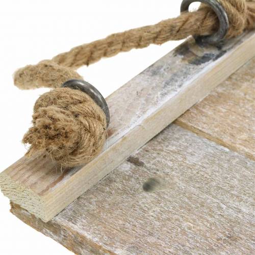 Floristik24 Trebrett med tauhåndtak 35cm x 20cm H15cm