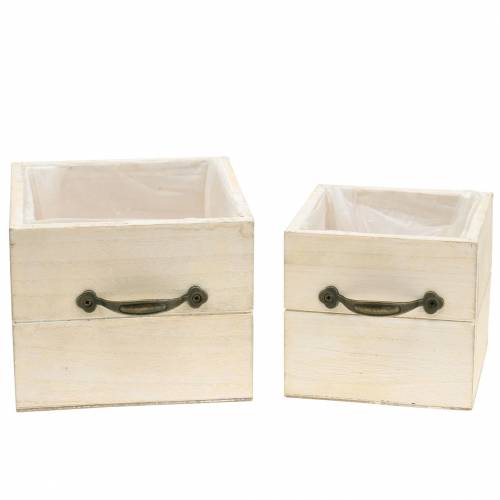 Plantekar treskuffekrem 15×15cm/12×12cm sett med 2 stk