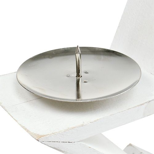 Floristik24 Trestjerne med 2x hvite lysestaker