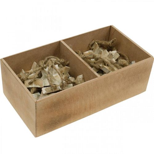 Floristik24 Trestjerne juletrepynt natur, hvitvasket 5cm 36stk