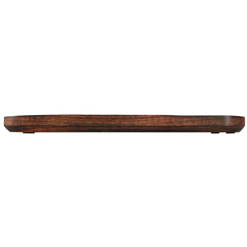 gjenstander Trebrett oval mørkebrunt glasert dekorativt brett 40×12cm