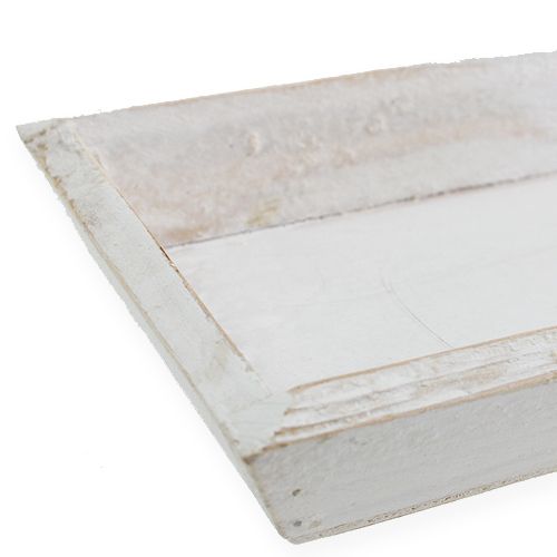 Floristik24 Treskål hvit 35cm x 11cm