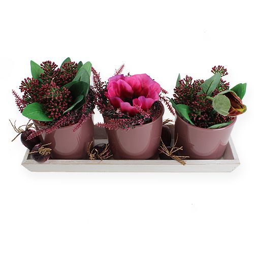 Floristik24 Treskål hvit 35cm x 11cm