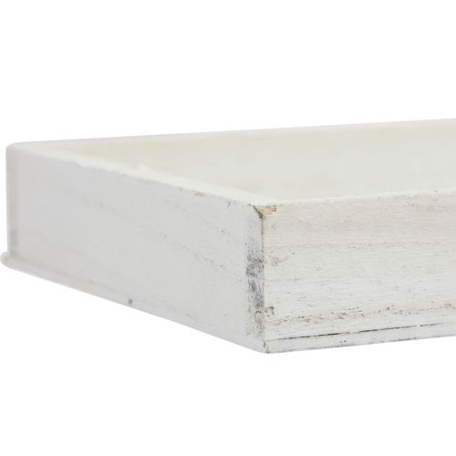 Floristik24 Trebrett hvitt dekorativt brett shabby chic tre 35×15×3cm