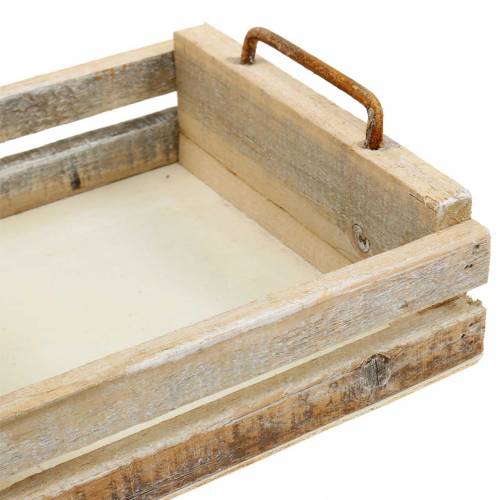 Floristik24 Trebrett med håndtak firkantet 30×30/24×24/18×18cm sett med 3